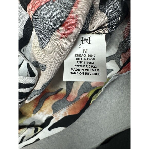 Ed Hardy Shirt Mens Medium Camp SS Tiger Stripe Print Button‎ Up Y2K NWT NEW - Picture 4 of 7